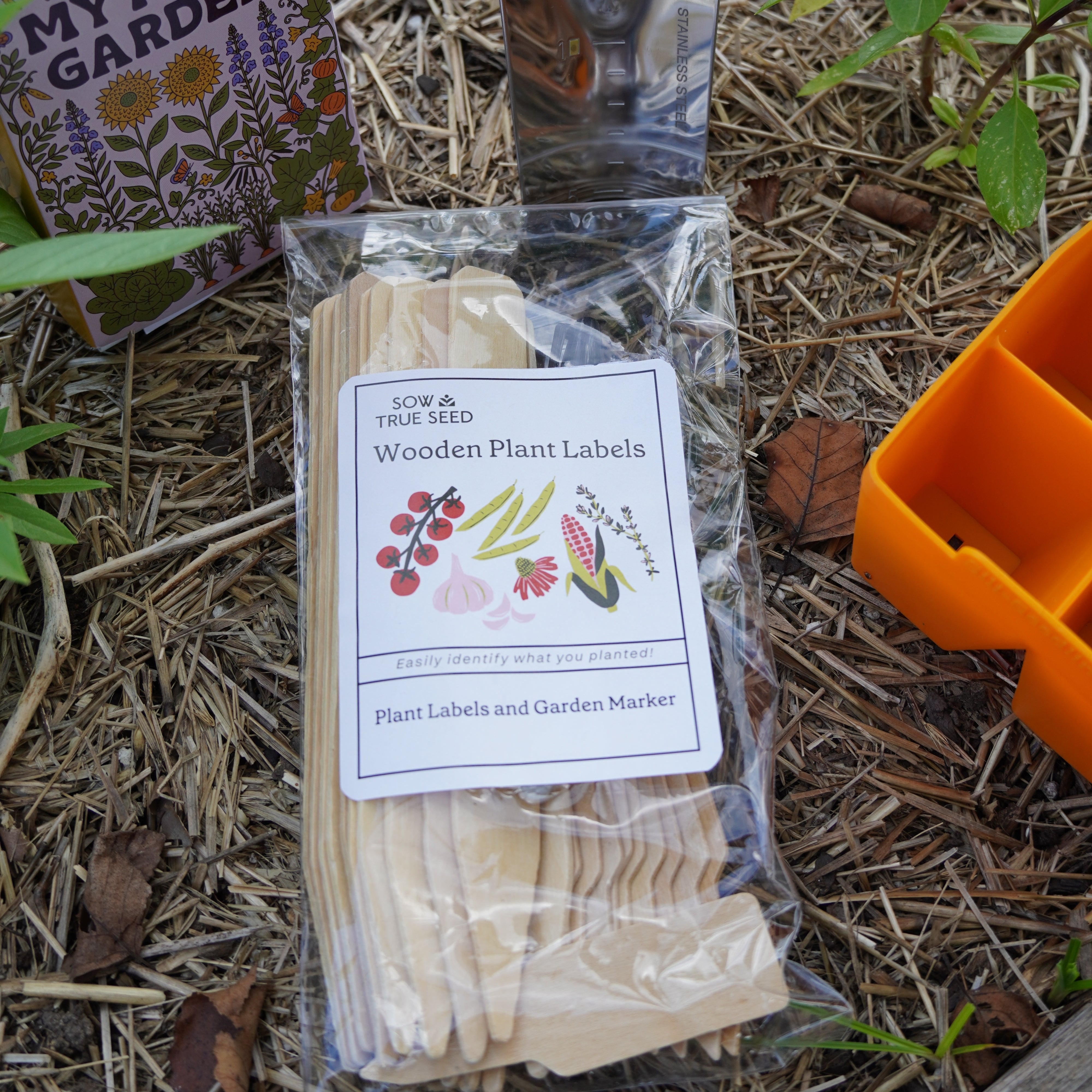 plant seed labels Wooden Plant Label Set, Mixed Sizes