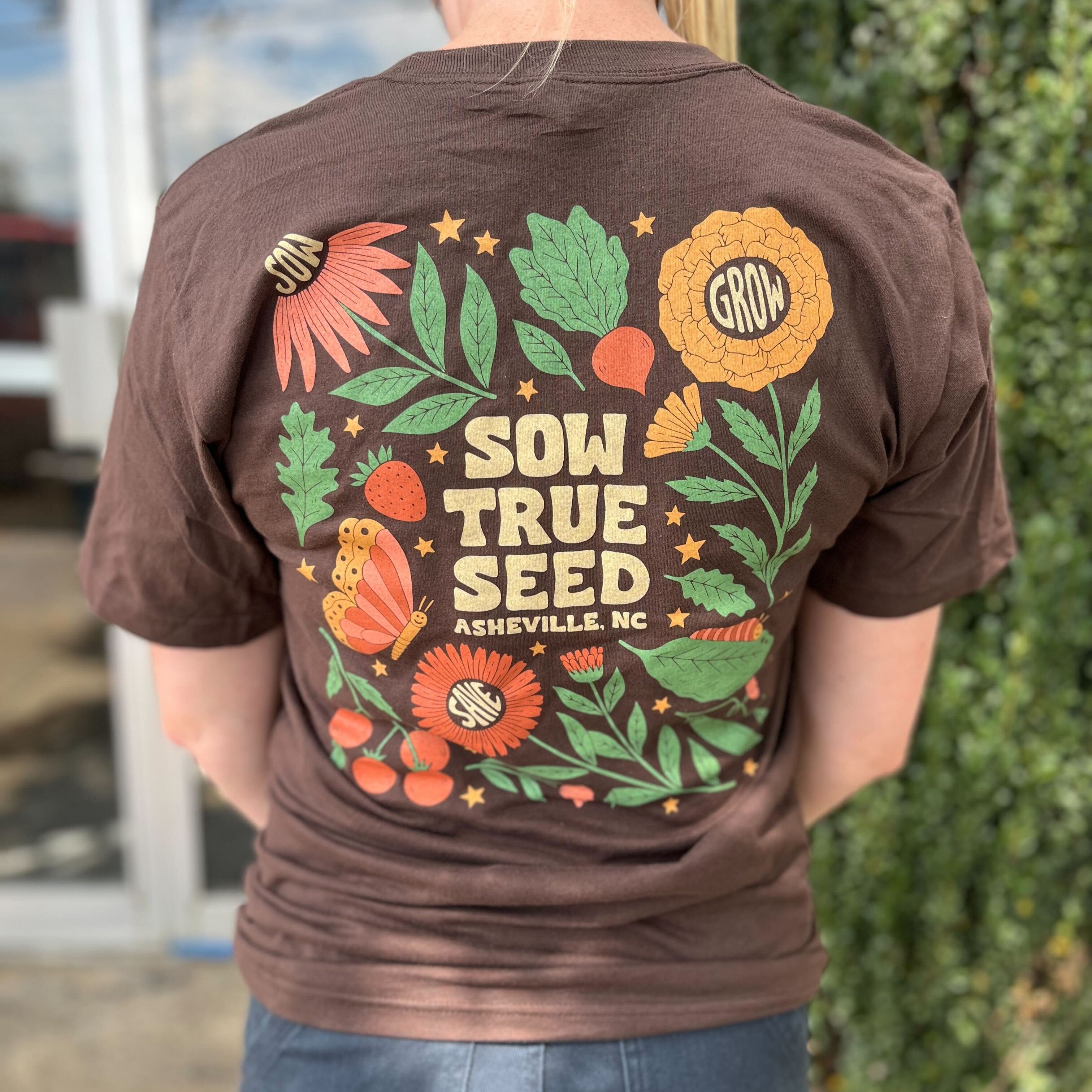 plant seeds grow gardens shirt Sow, Grow, Save T-Shirt S / Brown