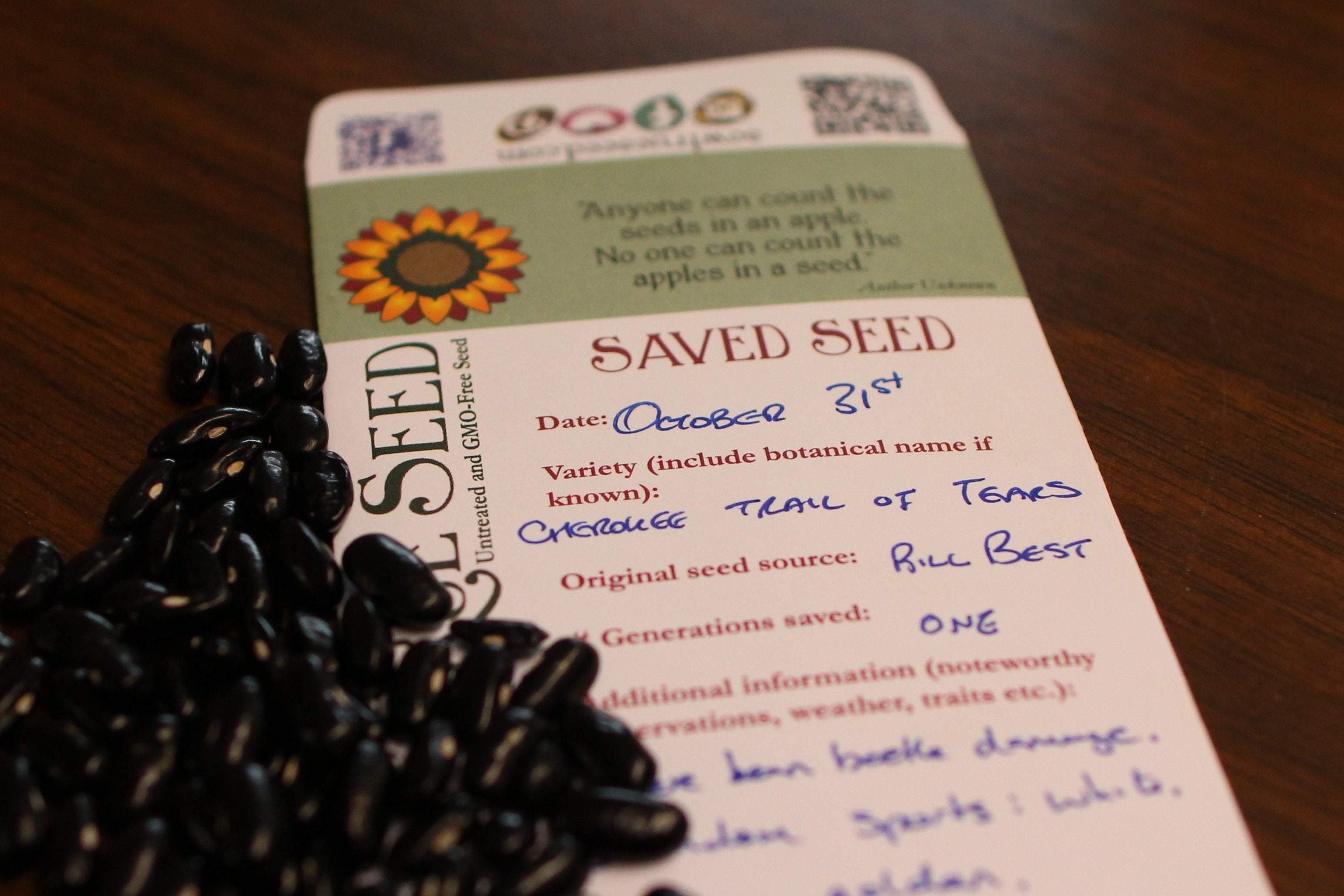 Sow True Seed believes in saving your own seed to build resilience against industrialized agriculture.  