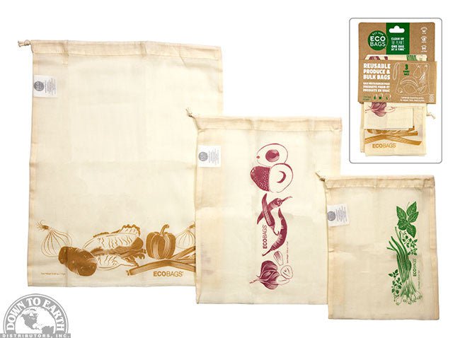 Eco Bags - Cotton Produce Bags (Set of 3) - Sow True Seed