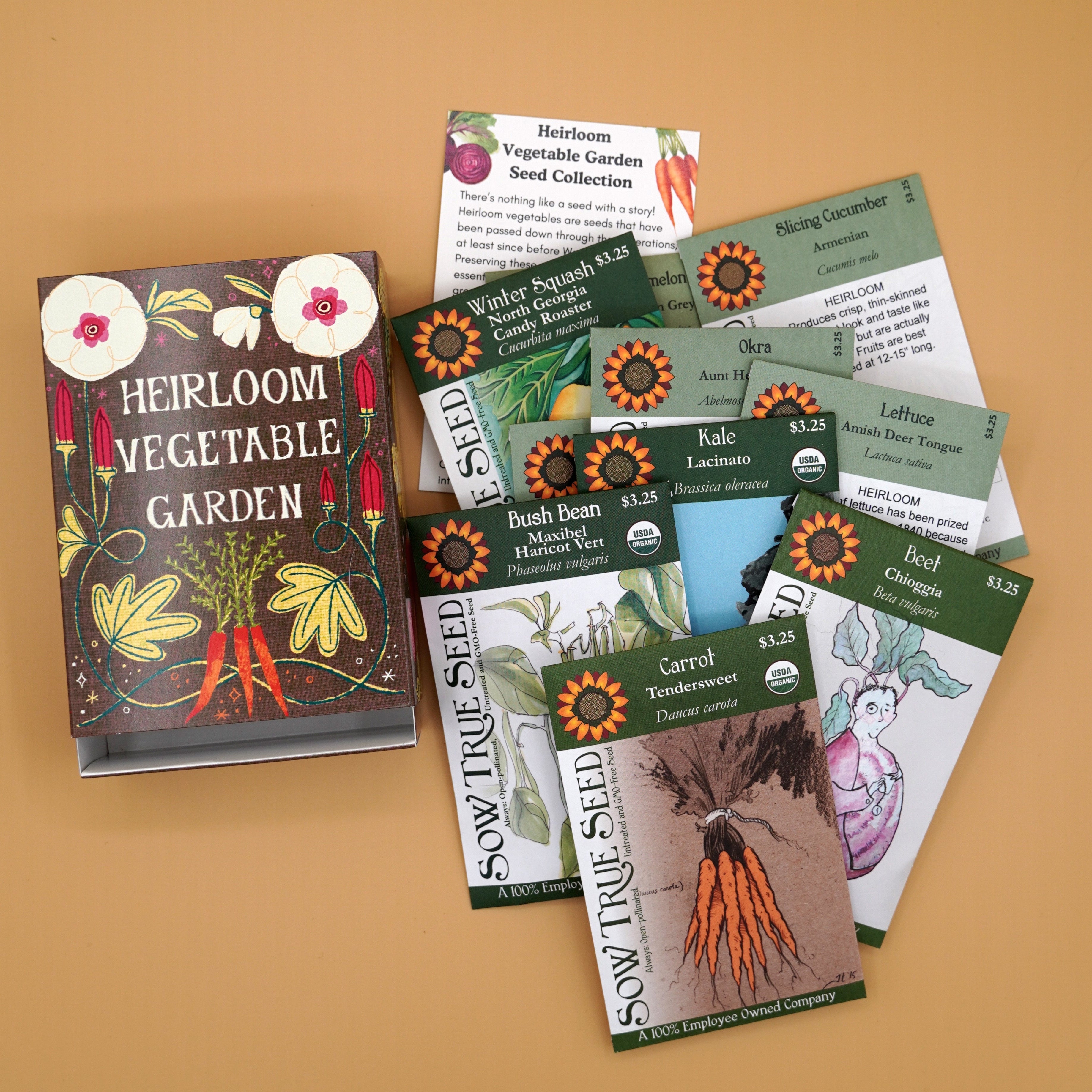 Heirloom Vegetable Garden Seed Collection Box - Sow True Seed