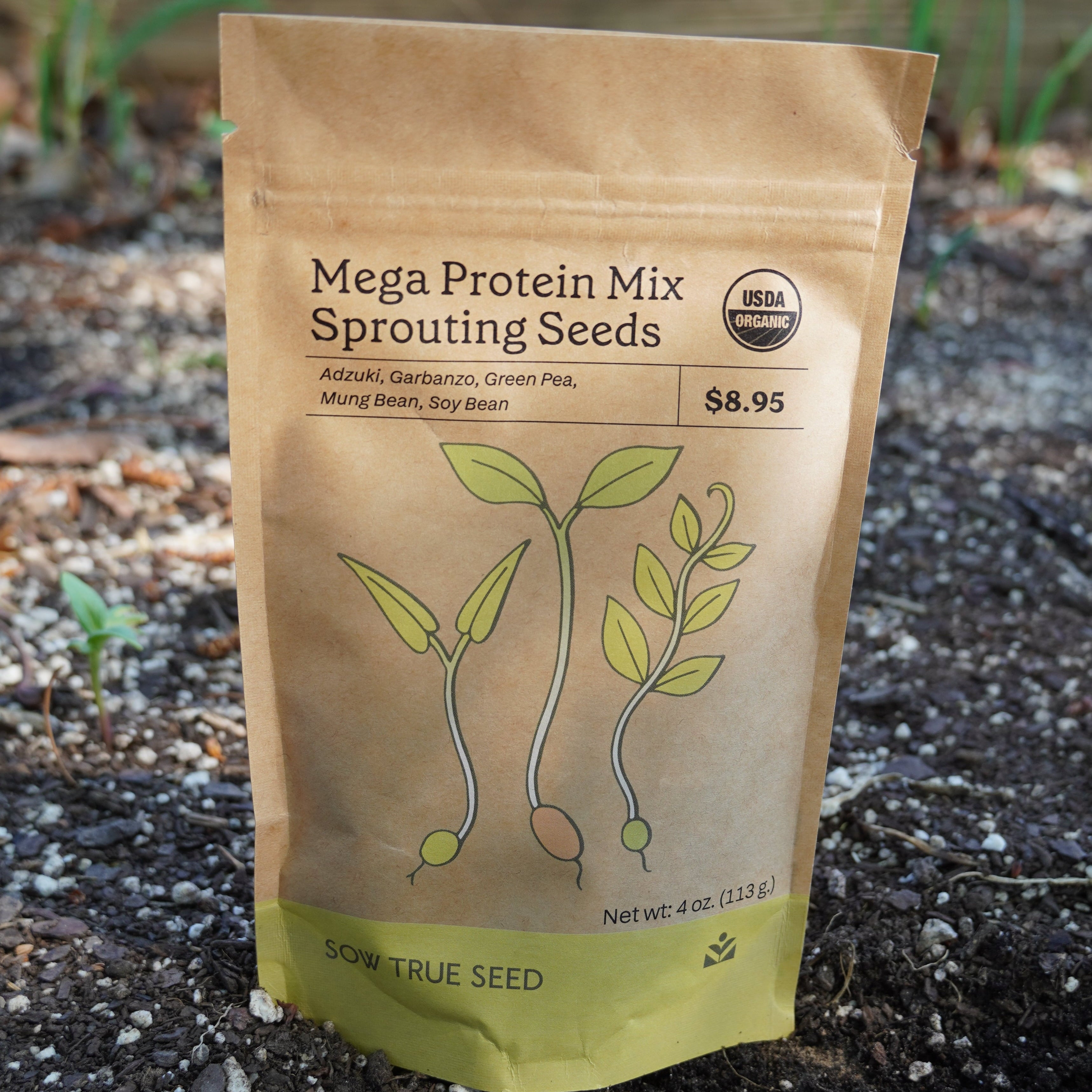 Sprouting Seed - Mega Protein Mix, ORGANIC - Sow True Seed