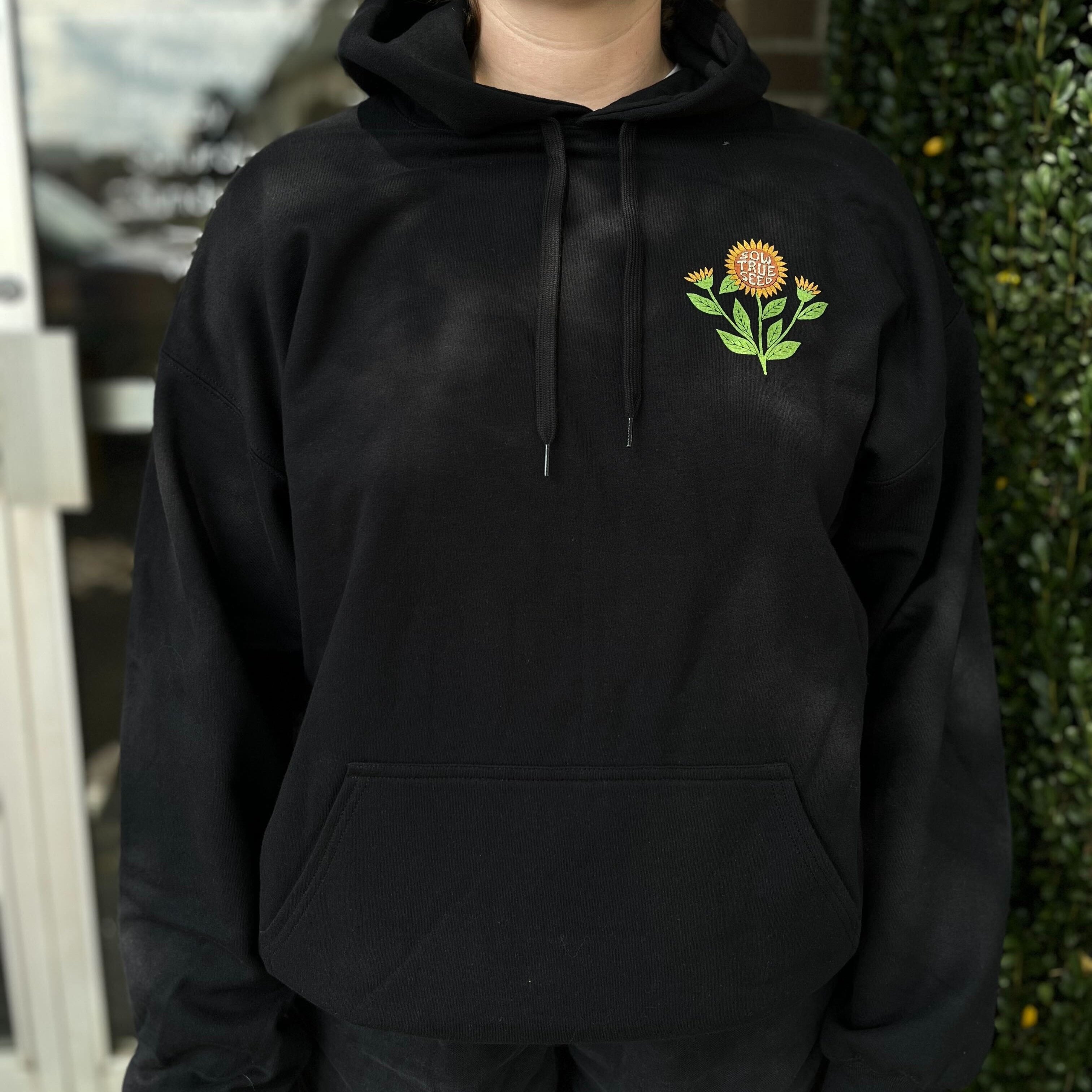 Black "Sow, Grow, Save" Hoodie - Sow True Seed