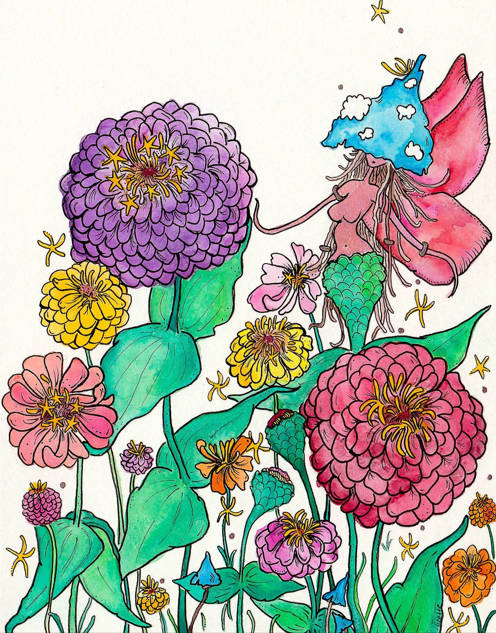 Zinnia Seeds - Thumbelina Mix - Sow True Seed