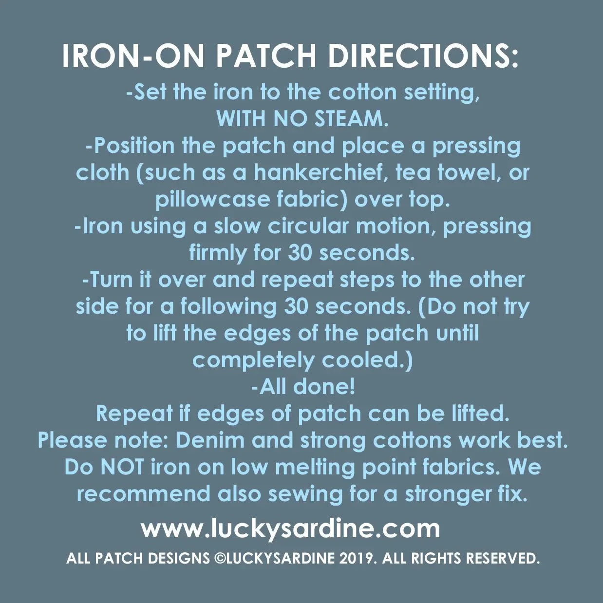 Iron on Patches Lucky Sardine - Sow True Seed