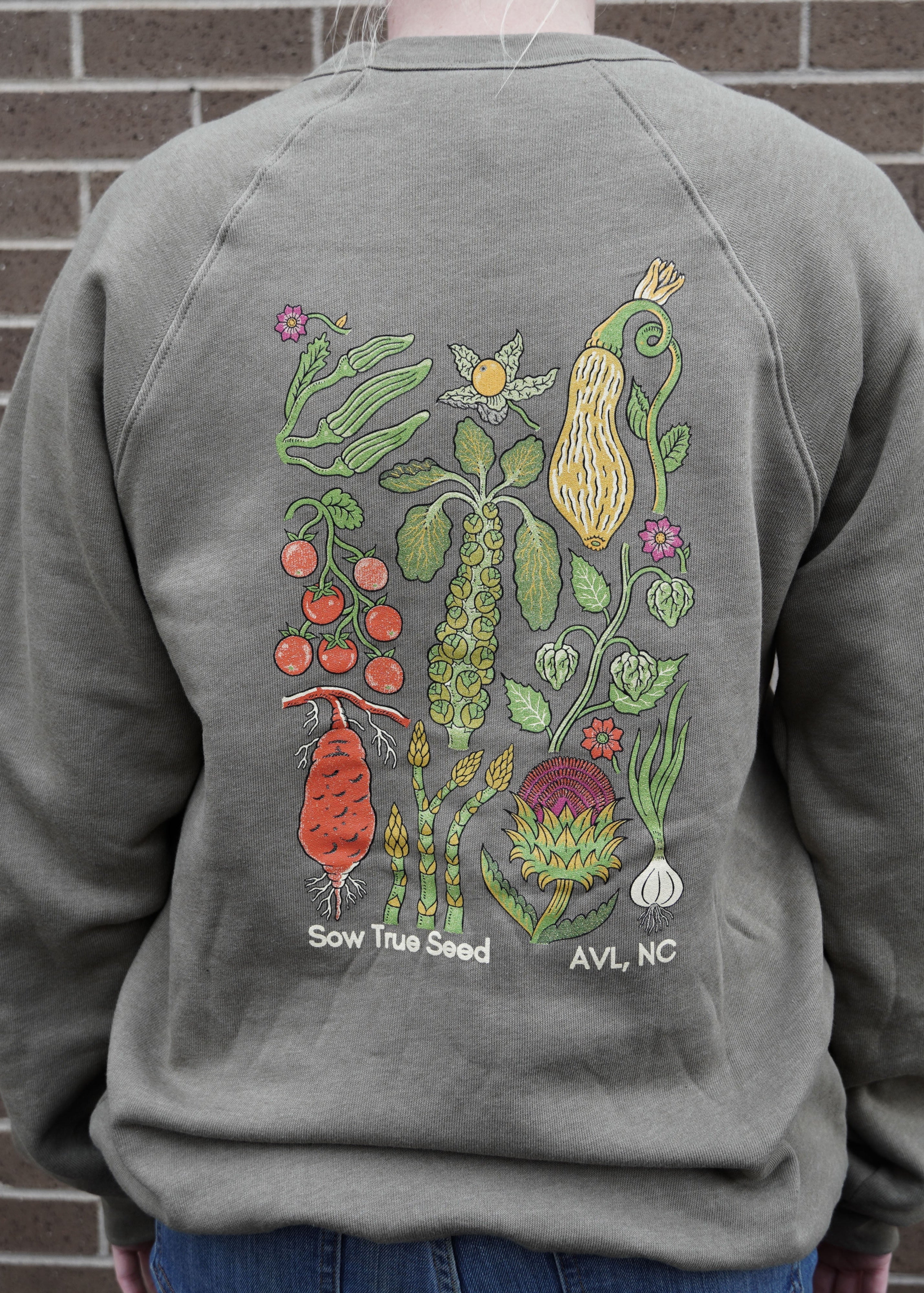 2025 Catalog Cover Crewneck Sweatshirt, Olive - Sow True Seed