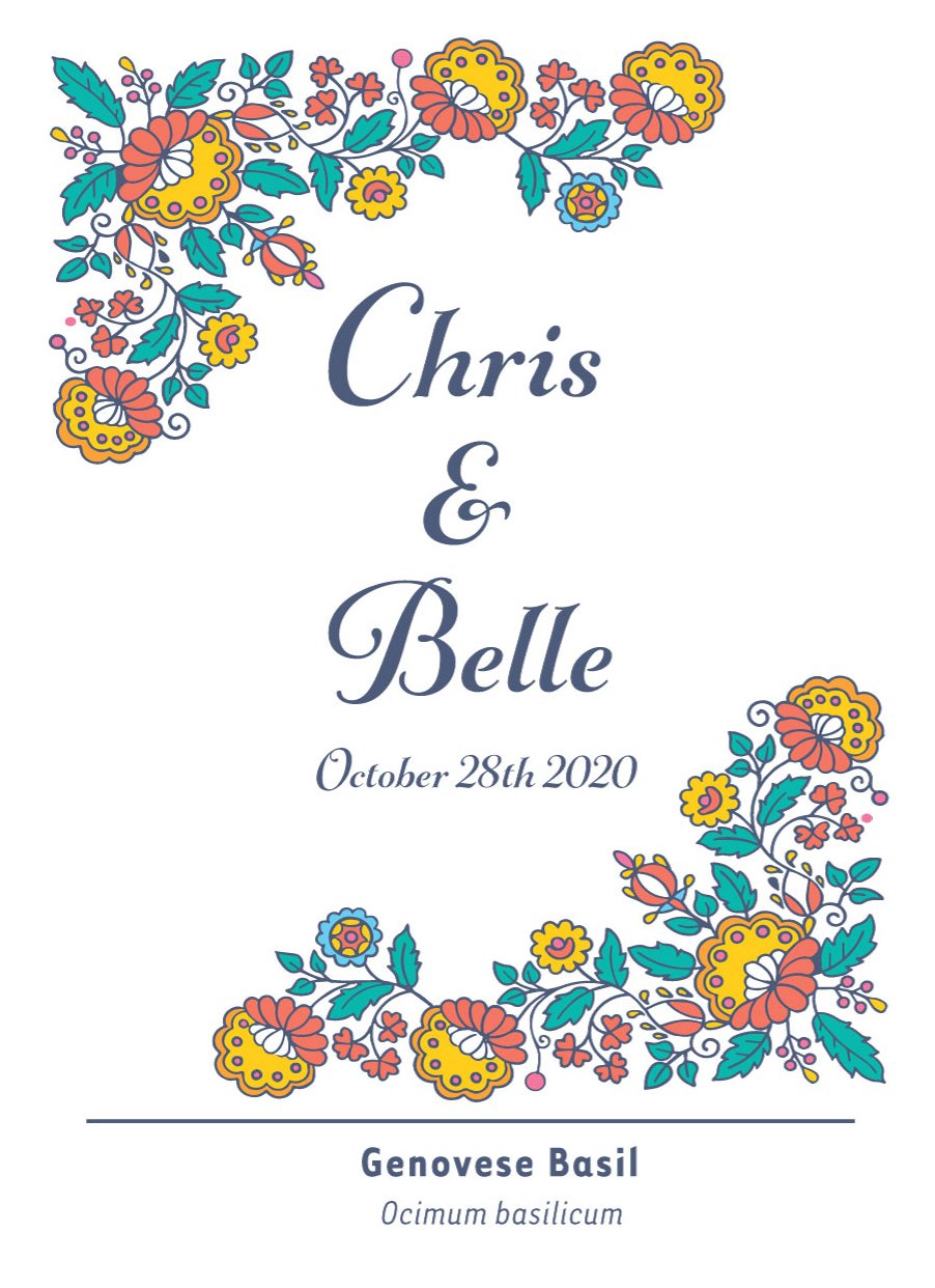 Pre-Designed Template - Corner Flowers - Sow True Seed