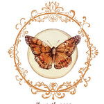 Pre-Designed Template - Orange Butterfly Oval - Sow True Seed