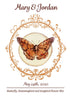 Pre-Designed Template - Orange Butterfly Oval