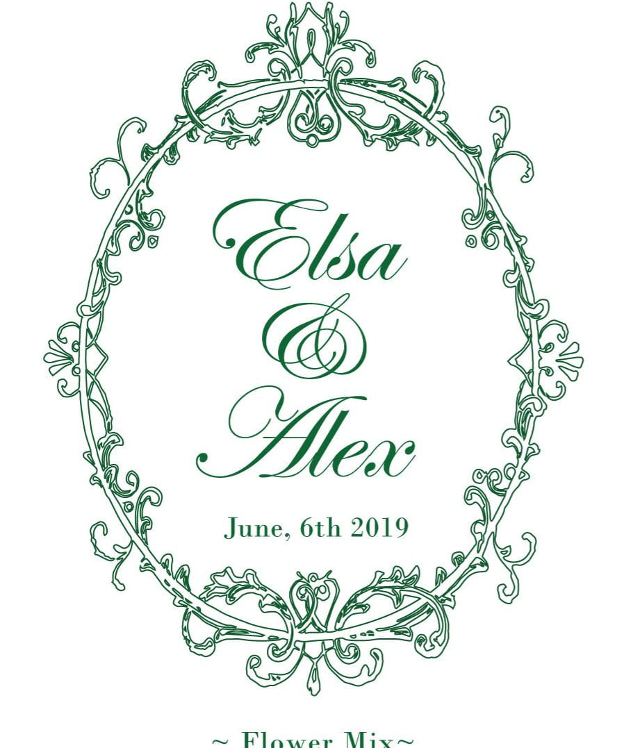 Pre-Designed Template - Green Ornate Oval - Sow True Seed