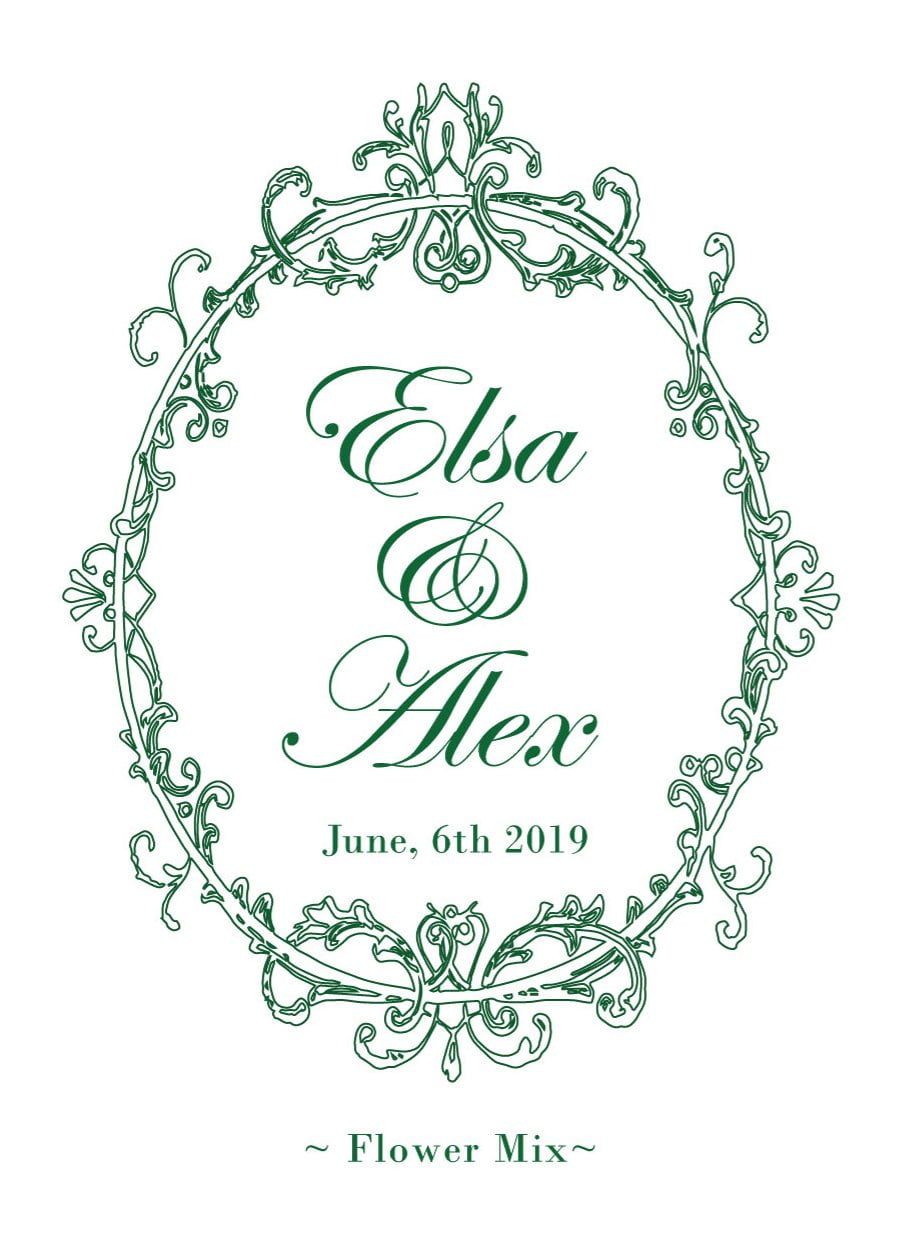 Pre-Designed Template - Green Ornate Oval - Sow True Seed