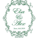 Pre-Designed Template - Green Ornate Oval - Sow True Seed
