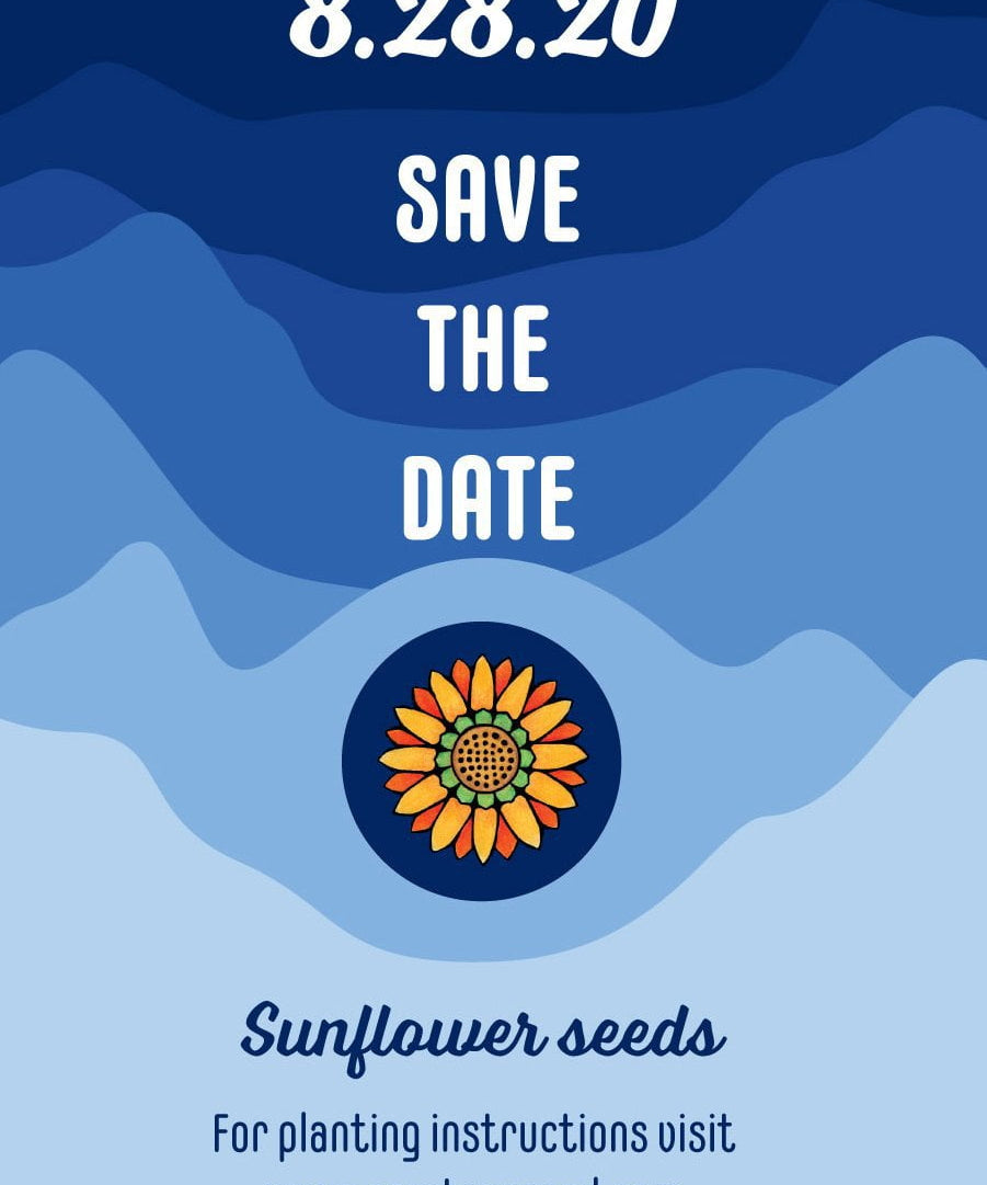 Pre-Designed Template - Save the Date Mountains - Sow True Seed