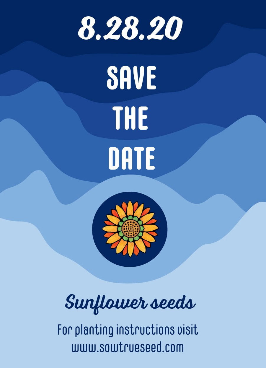 Pre-Designed Template - Save the Date Mountains - Sow True Seed