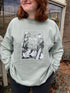 Crewneck Sweatshirt with Black and White Catalog Image