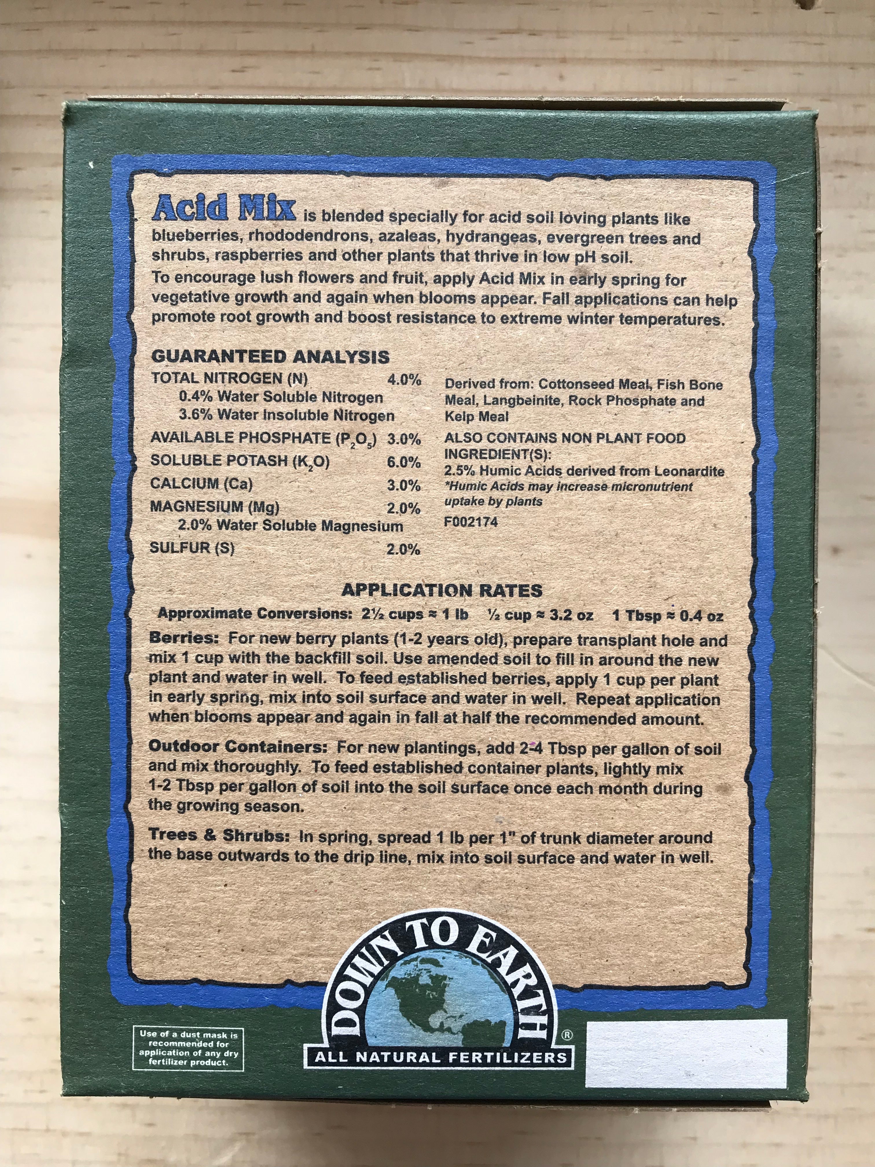 Acid Mix - Sow True Seed
