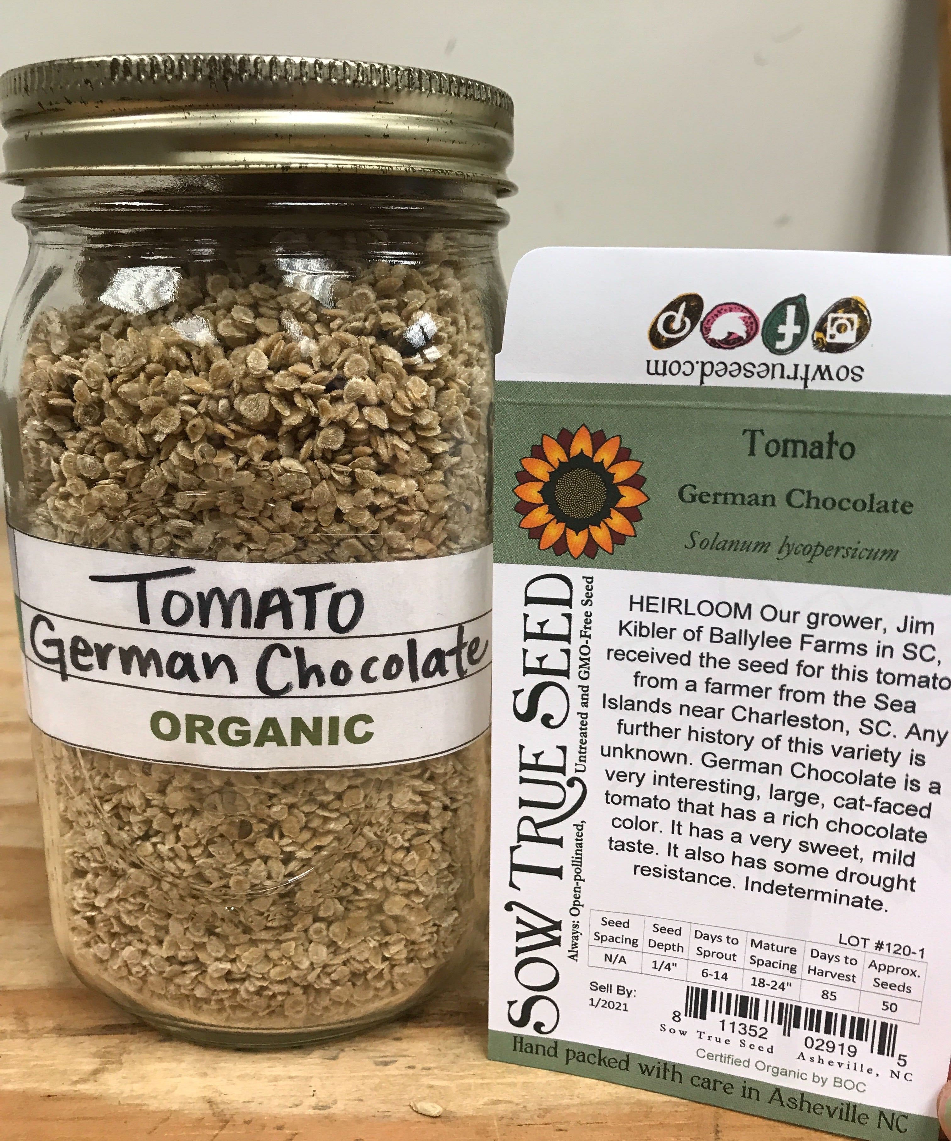 Slicing Tomato Seeds- German Chocolate, ORGANIC - Sow True Seed