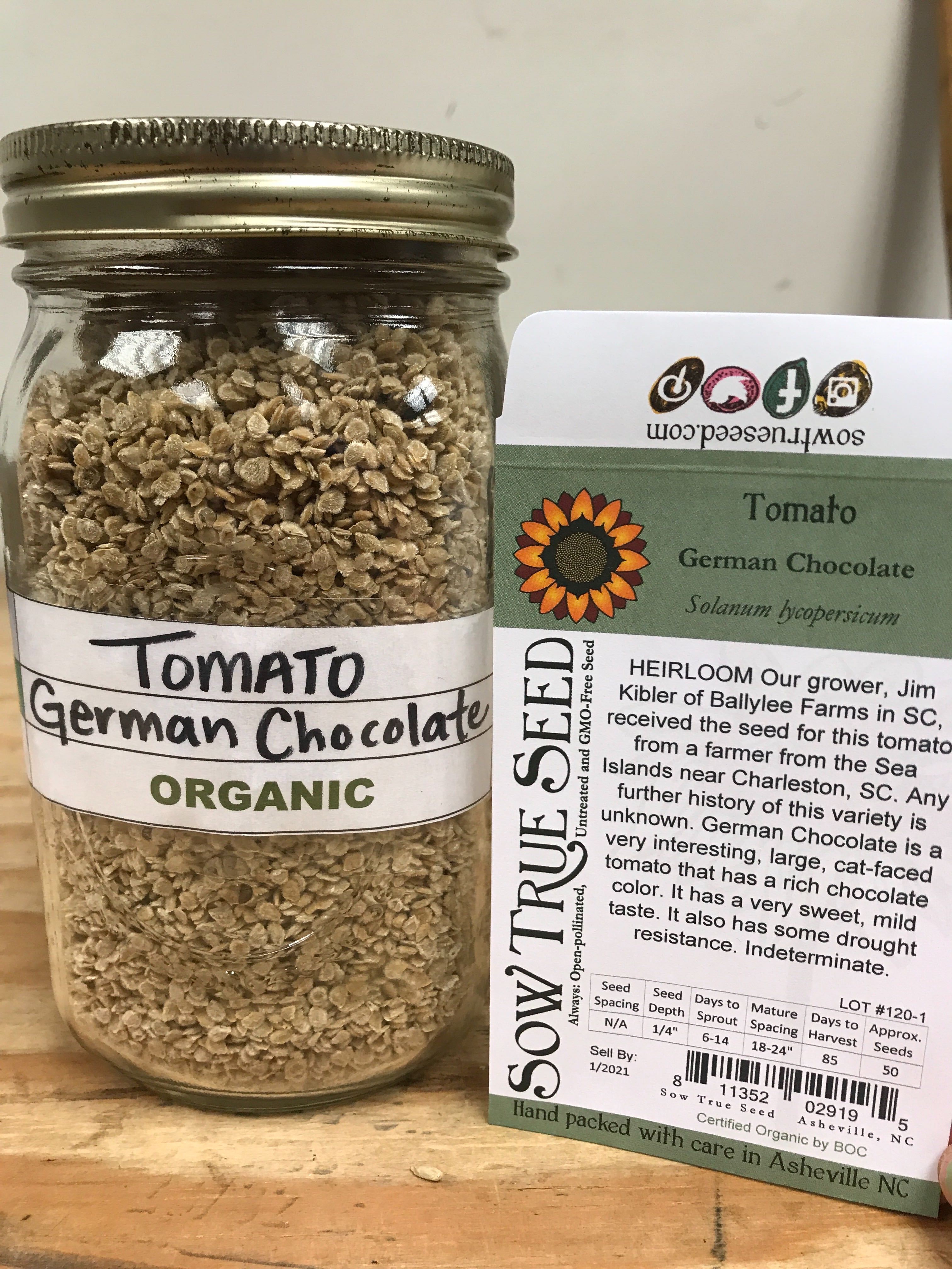 Slicing Tomato Seeds- German Chocolate, ORGANIC - Sow True Seed