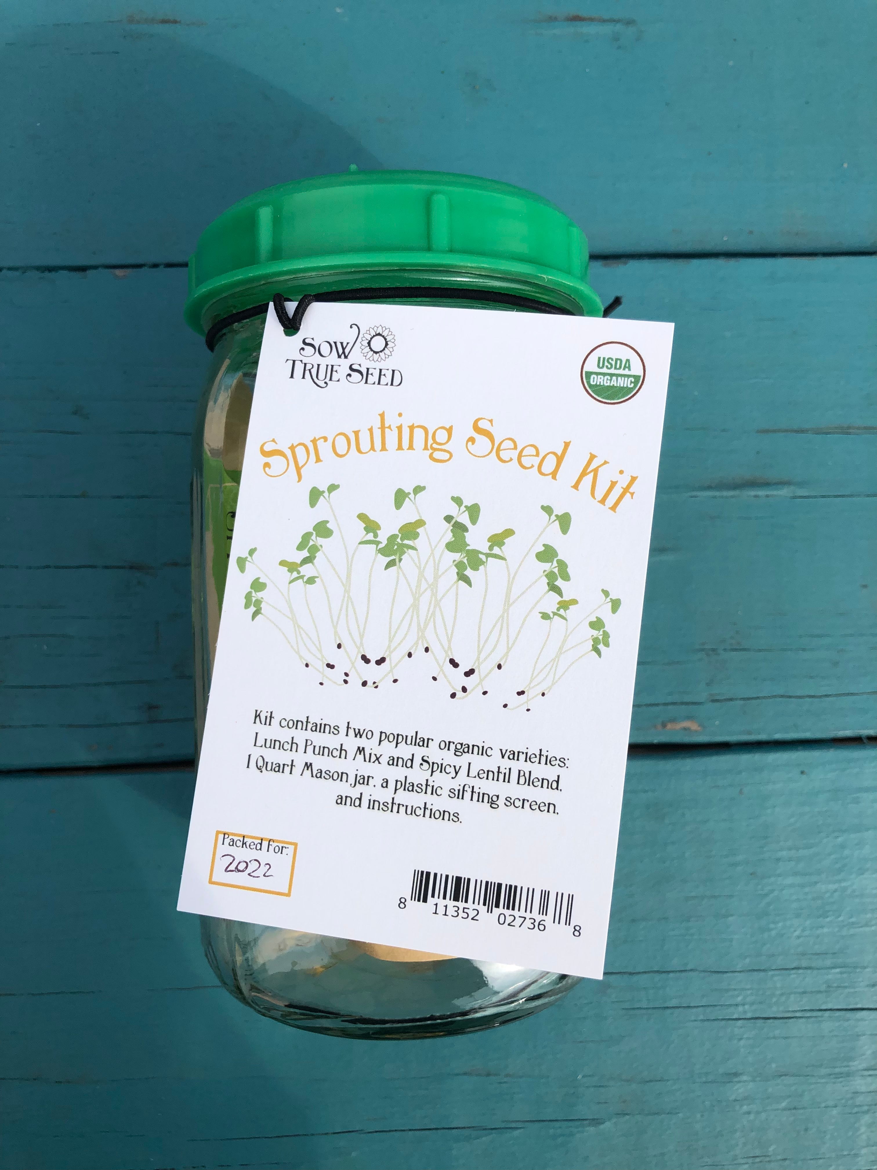 Sprouting Seed Kit, ORGANIC Sow True Seed