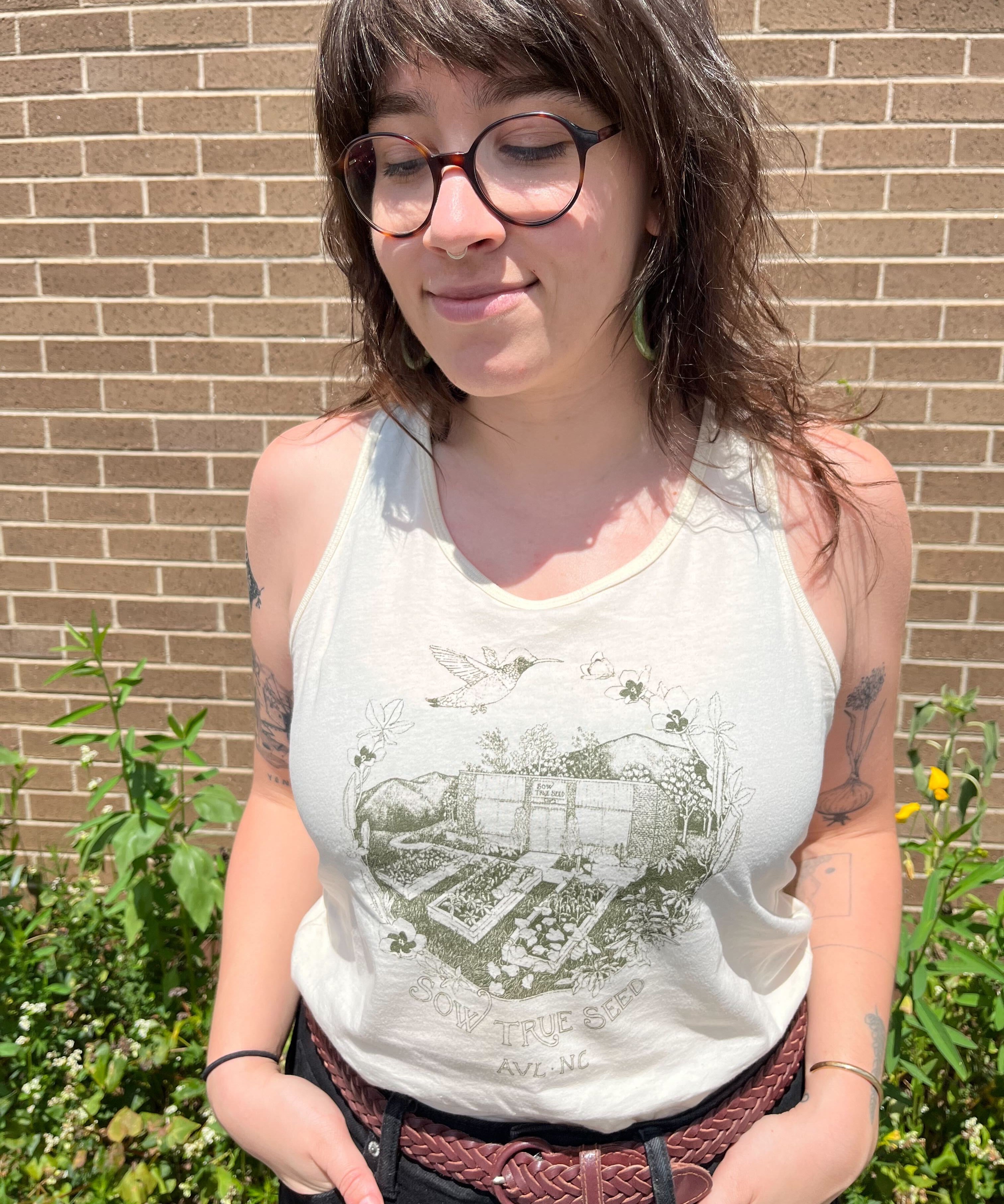 Hummingbird Store Racerback Tank- Natural - Sow True Seed