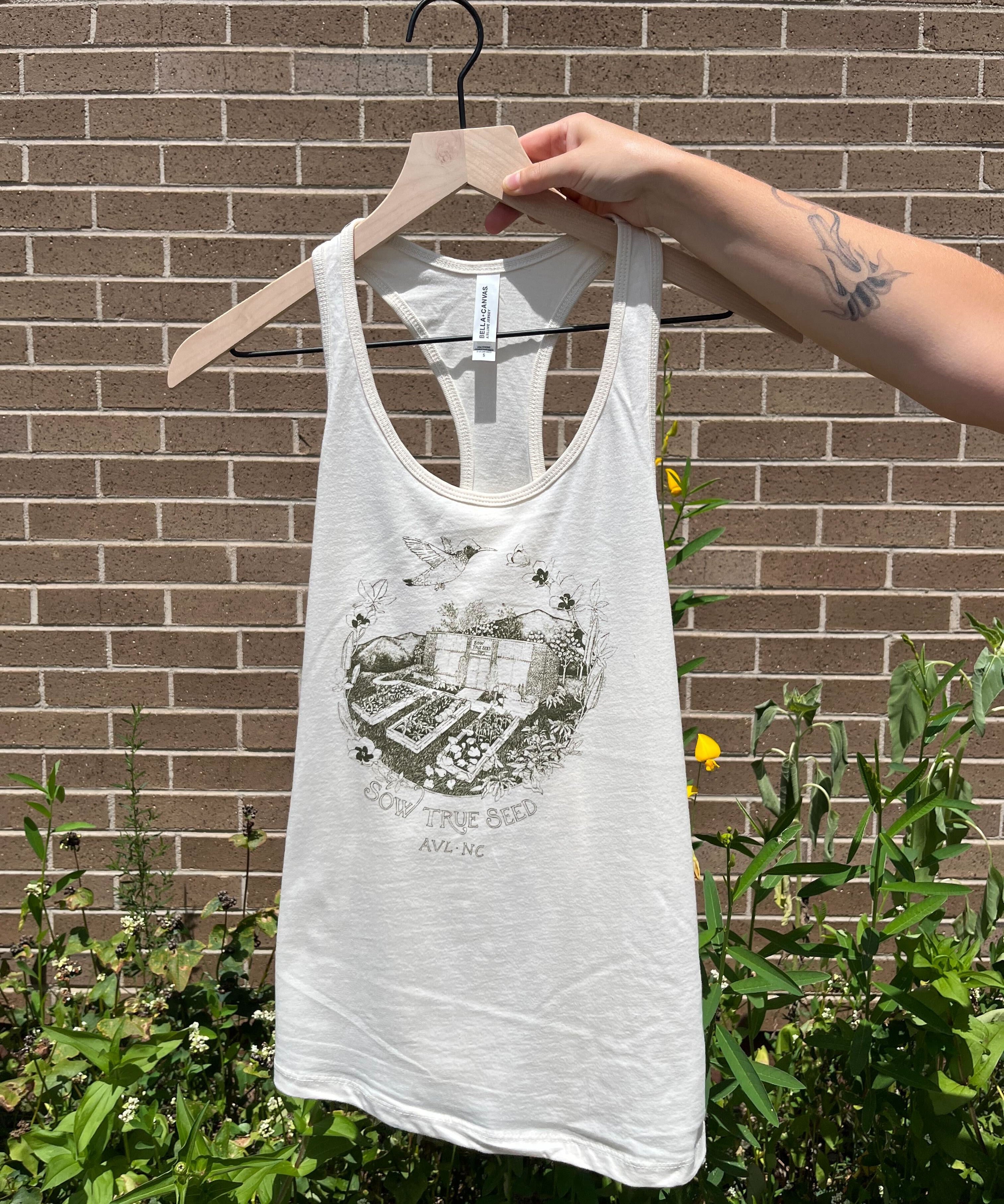 Hummingbird Store Racerback Tank- Natural - Sow True Seed