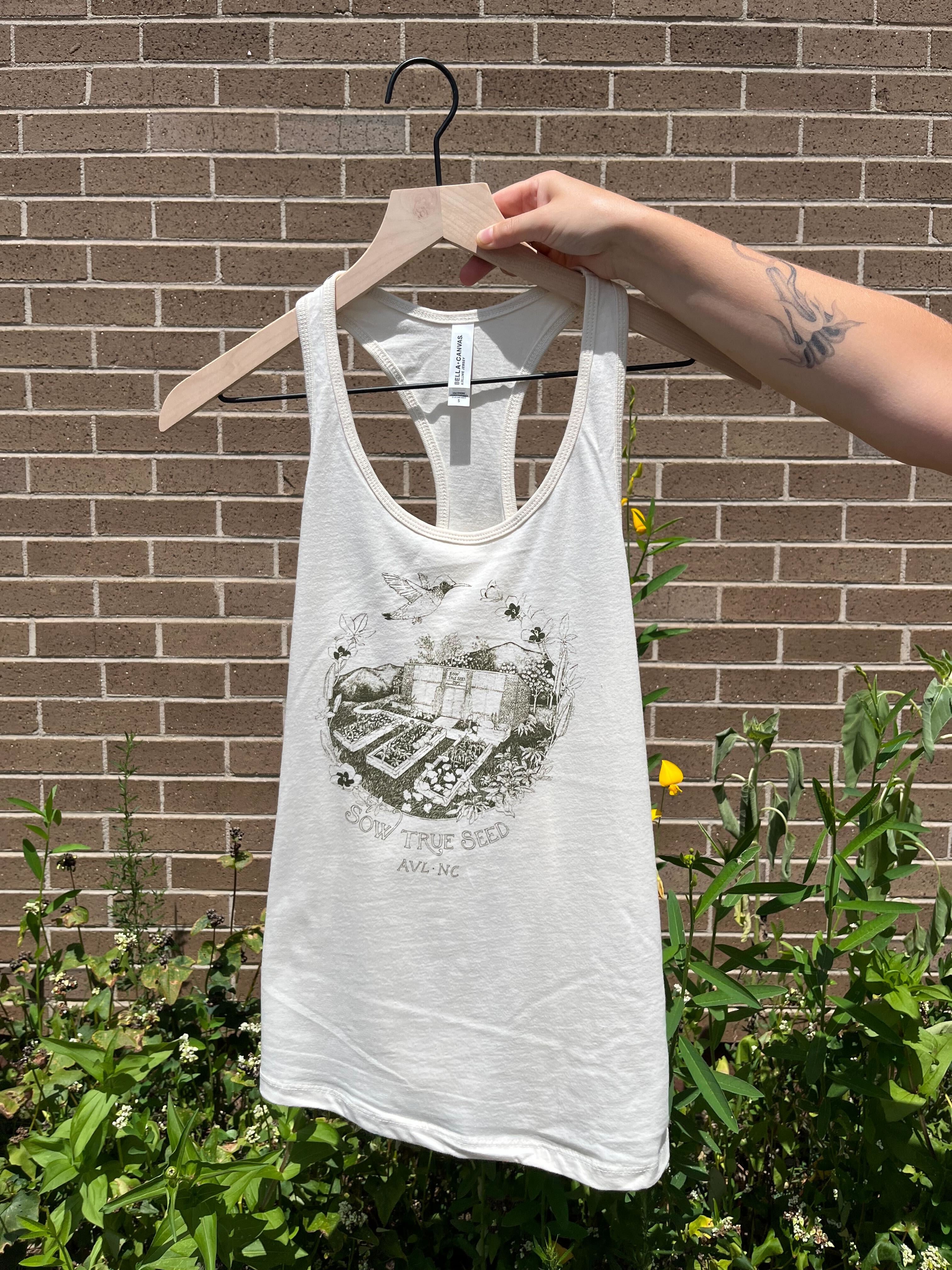 Hummingbird Store Racerback Tank- Natural - Sow True Seed